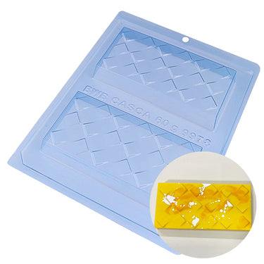 Tilted Squares Bar #1 3-Part Chocolate Mold (BWB)